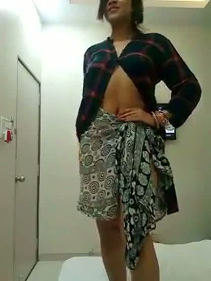 Sexy college girl teases and seduces her lover on a video call